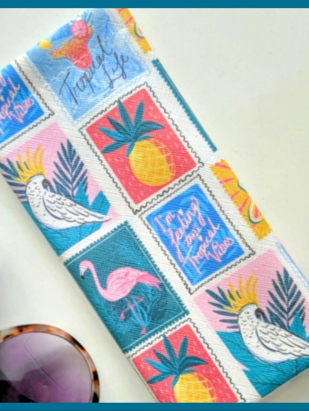 Sunglasses Case Sleeve Tropical Design Glass Case